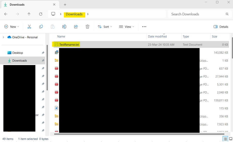 Rename recent file in Downloads folder and move to specific folder with ...